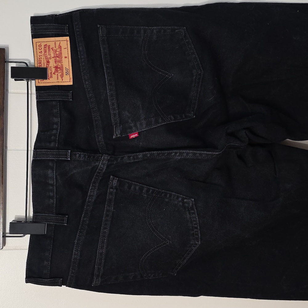 Vintage Levi's Black Relaxed Fit 550 Baggy Mens Jeans W 38 L 36 100% Cotton EUC